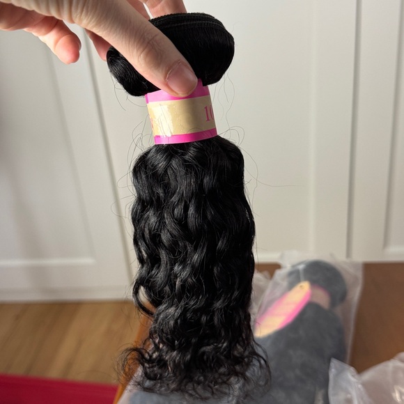 NWT 3 bundles Curly Wavy Brazilian Human Hair Unprocessed 100g/pc 10 12 14 inch - Picture 14 of 15